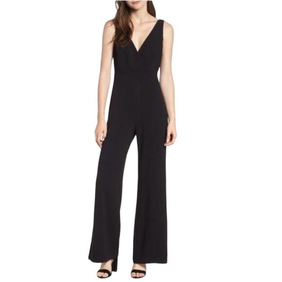 Wayf Anthropologie Black Curtis Wide Leg Jumpsuit - Picture 1 of 11